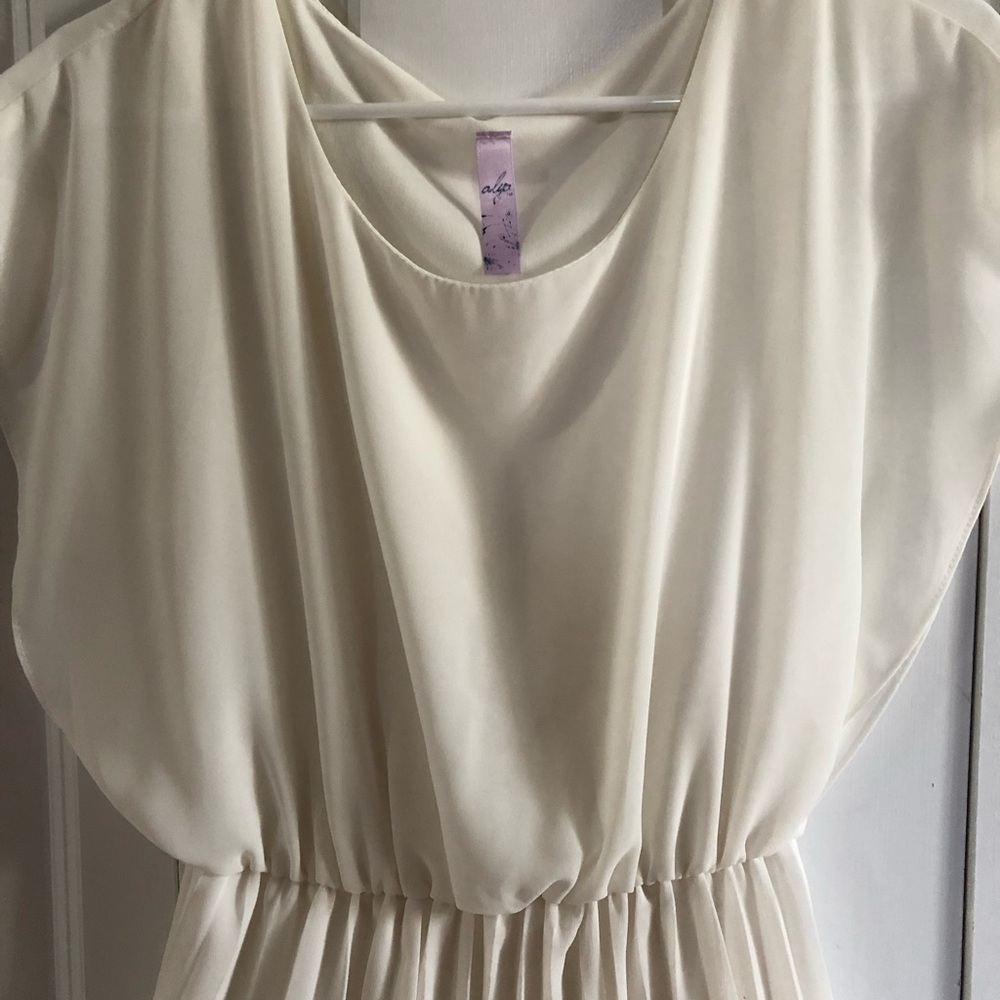 White Chiffon Dress from Francesca’s, Small